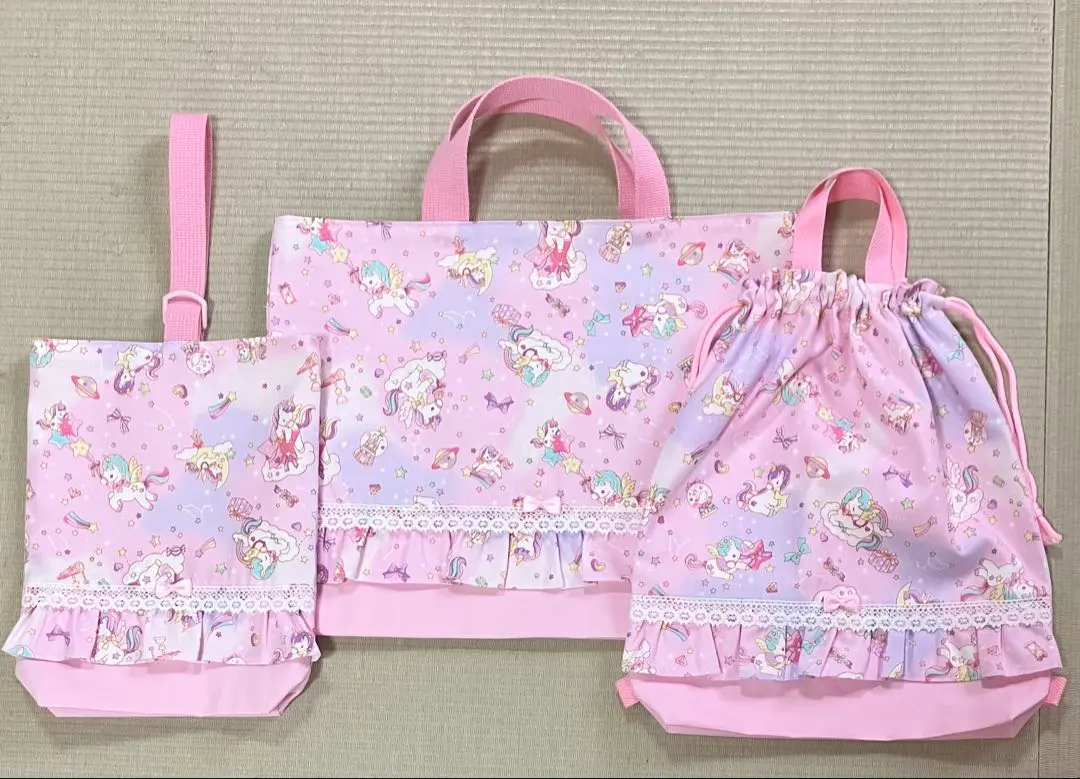 Thumbnail of Lesson bag, shoe bag, gym clothes bag - Unicorn - Handmade