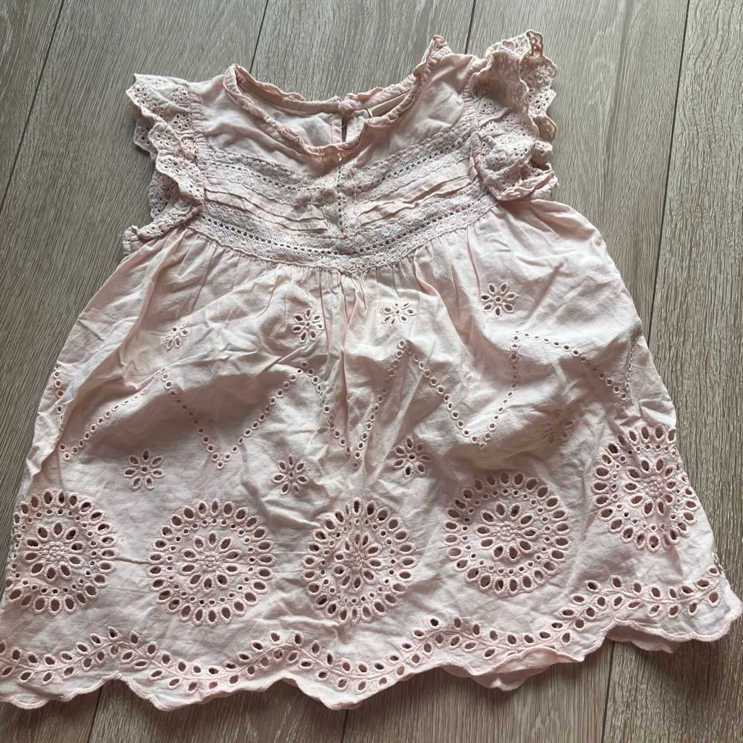 Thumbnail of Petit main pink embroidered tunic 110