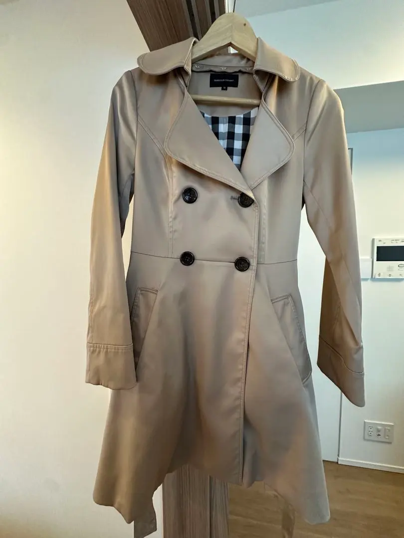 クイーンズコート トレンチコート 1 S相当 スプリングコート 長袖 ダブル レディース ネイビー QUEENS COURT 51CB03 QUEENS COURT SIZE1 スプリングコート クイーンズコート(QUEENS