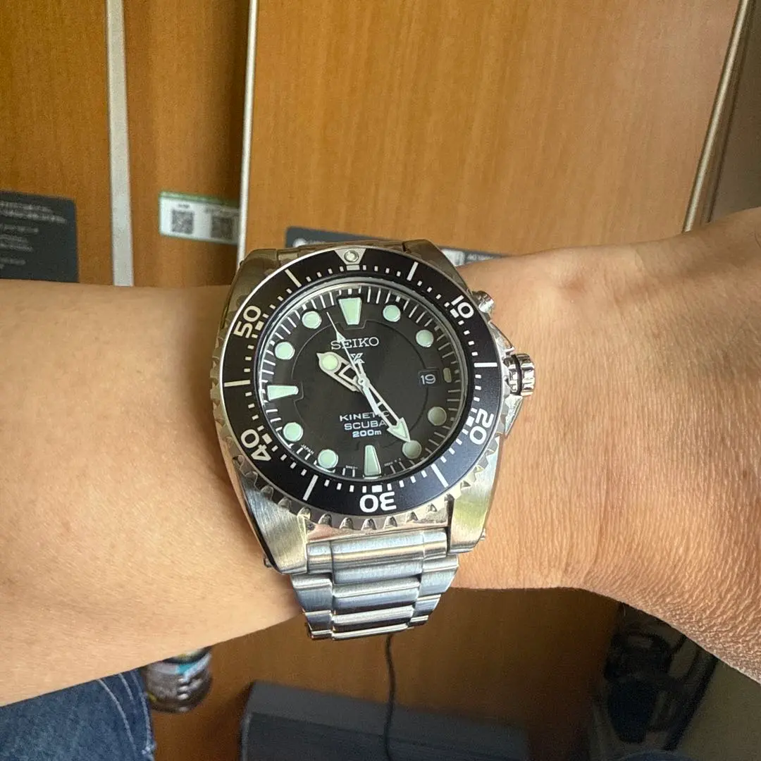 SEIKO　kinetic titanium scuba 200m メンズ腕時計 SEIKO Kinetic Scuba Men's Black Watch 5M62-0BL0 200m Divers
