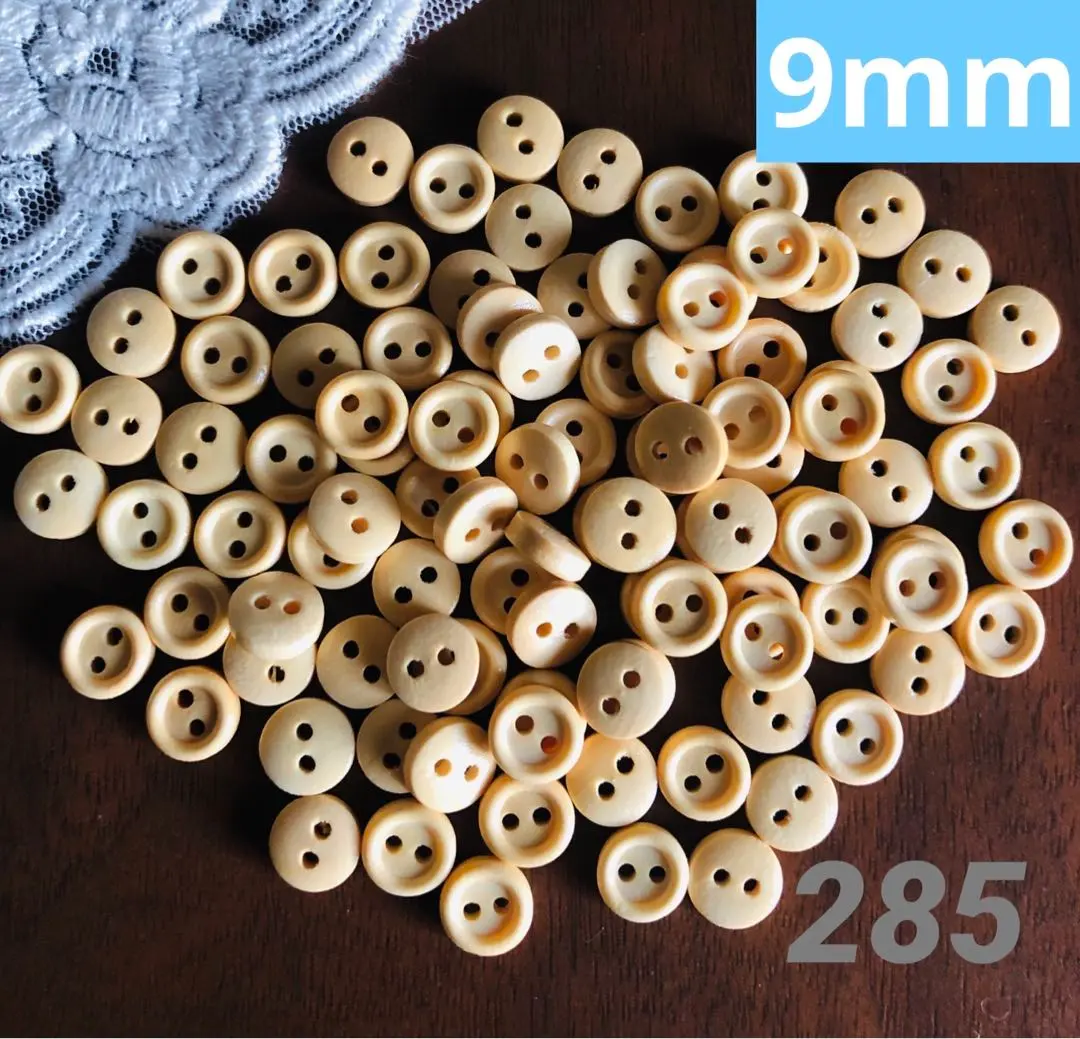Thumbnail of #285 Crafting ★ Wood Buttons 9mm * 100pcs Wooden Handmade Parts