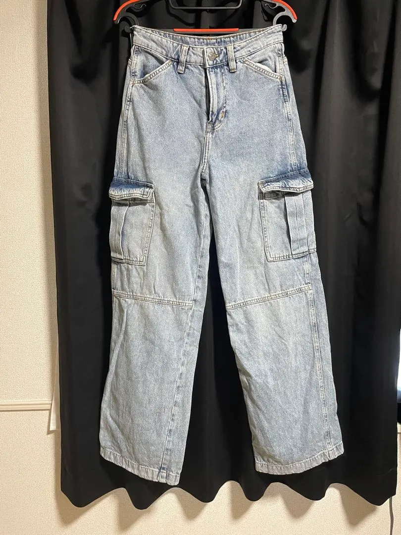 Thumbnail of H&M Baggy Denim Cargo Pants, Size 32