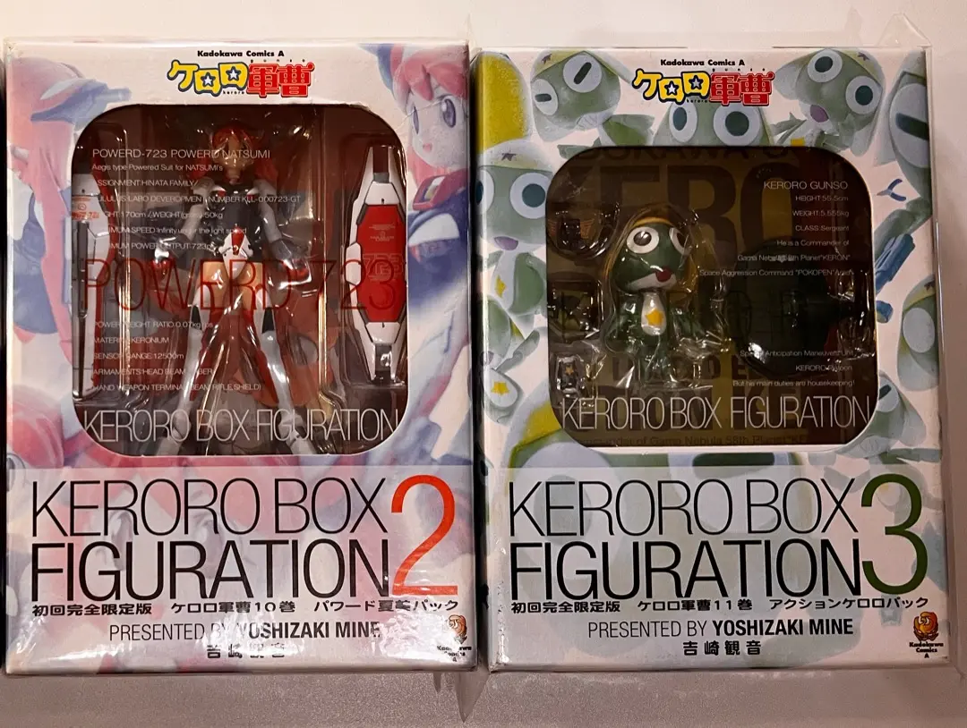 ケロロ軍曹 コミックス初回限定版フィギュア 3点セット ○ケロロ軍曹 吉崎観音フィギュア パワード夏美＆スクール水着