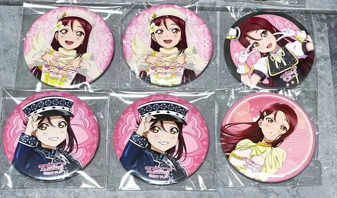 ラブライブ！　桜内梨子　Aqours　6th　缶バッジ　会場限定ガチャ　１０枚 Aqours 6thライブ缶バッジ ポップアップストアレコード型