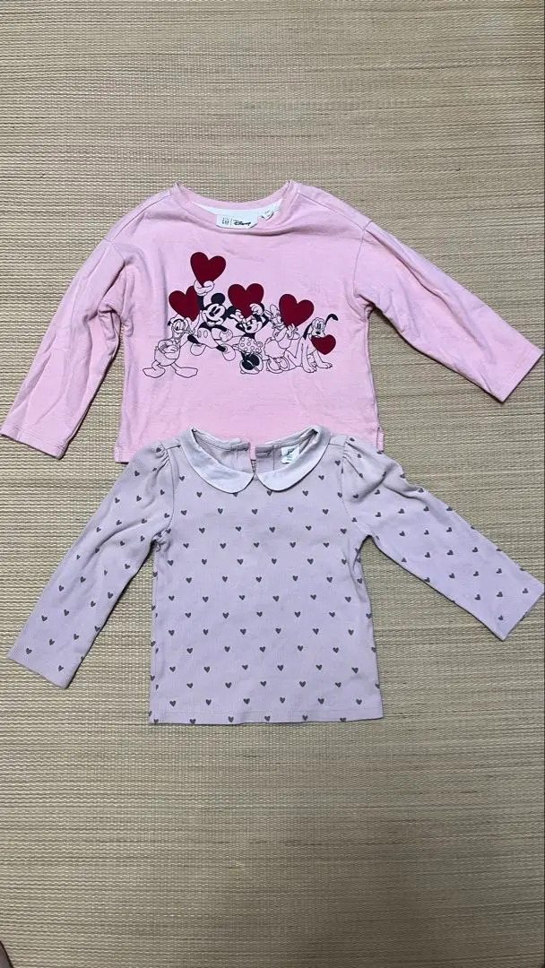 Thumbnail of Long-sleeved T-shirt set (heart pattern) - set of 2