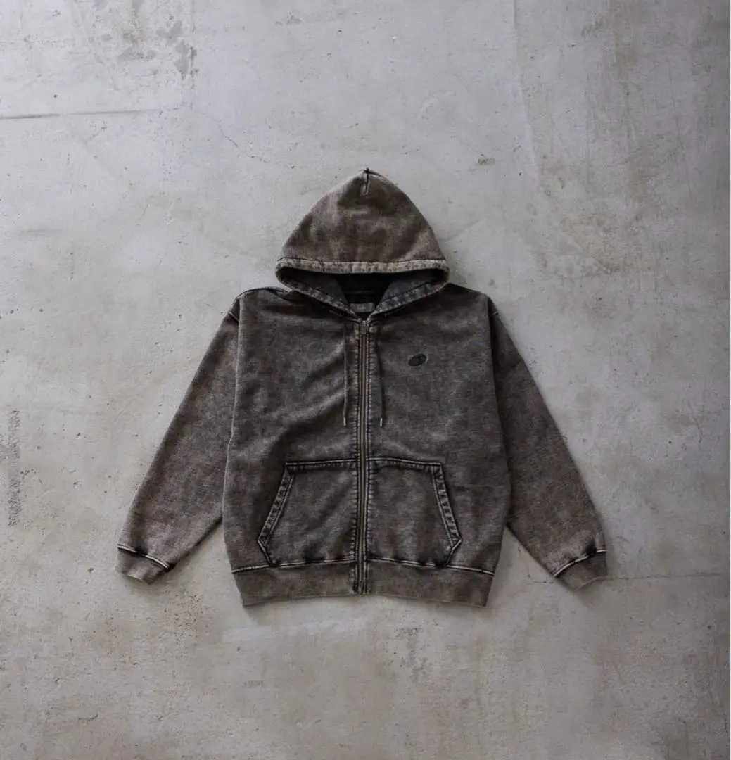 【未使用・完売品】clel フルジップパーカー ヴィンテージブラウン S 新品未使用】 CLEL パーカー ブラウン系(ヴィンテージブラウン