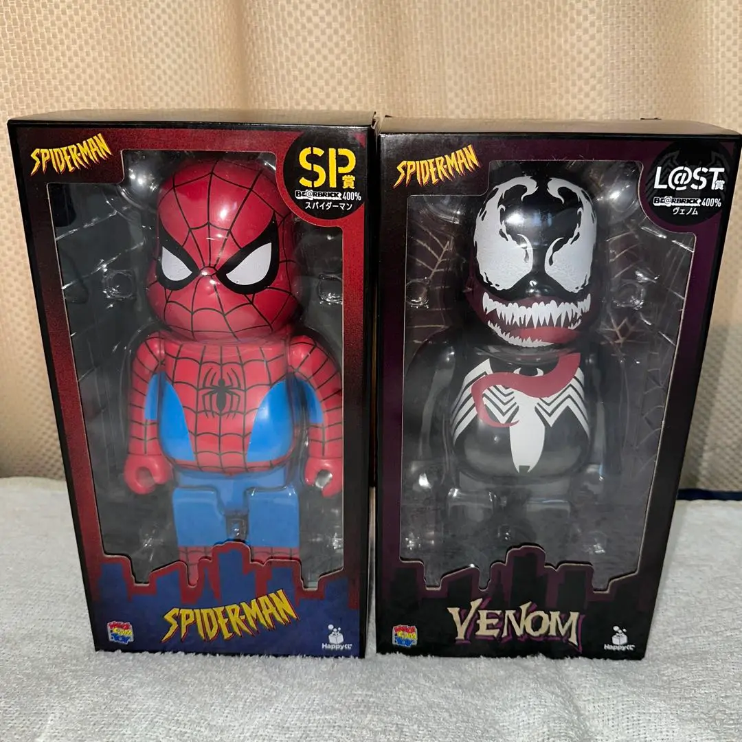 ベアブリック400% スパイダーマン/ヴェノム ベアブリックBE@RBRICK400%100スパイダーマンヴェノムハッピー