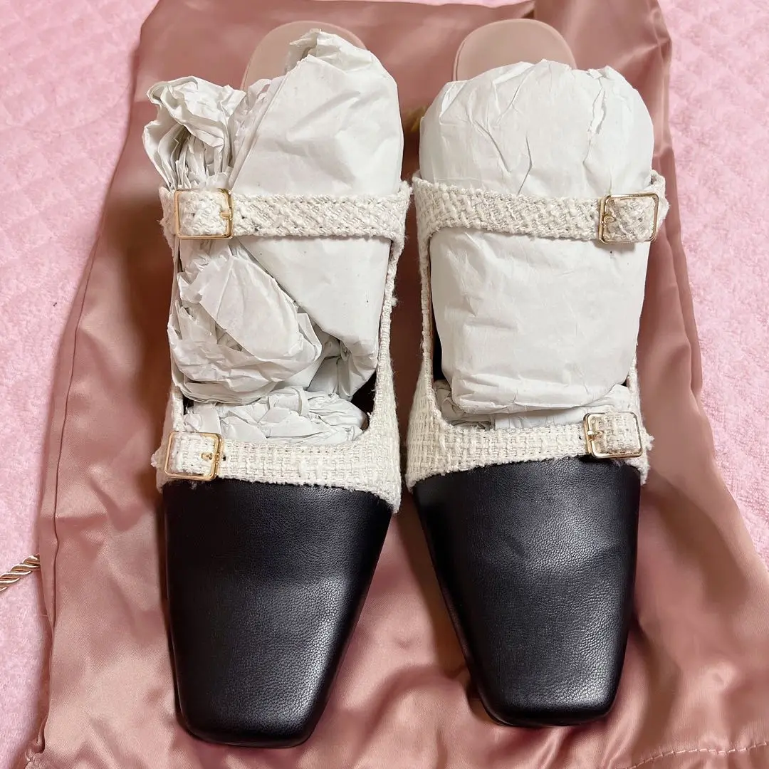 【専用】Mademoiselle Mules サイズ38 24.5㎝ Mademoiselle Mules