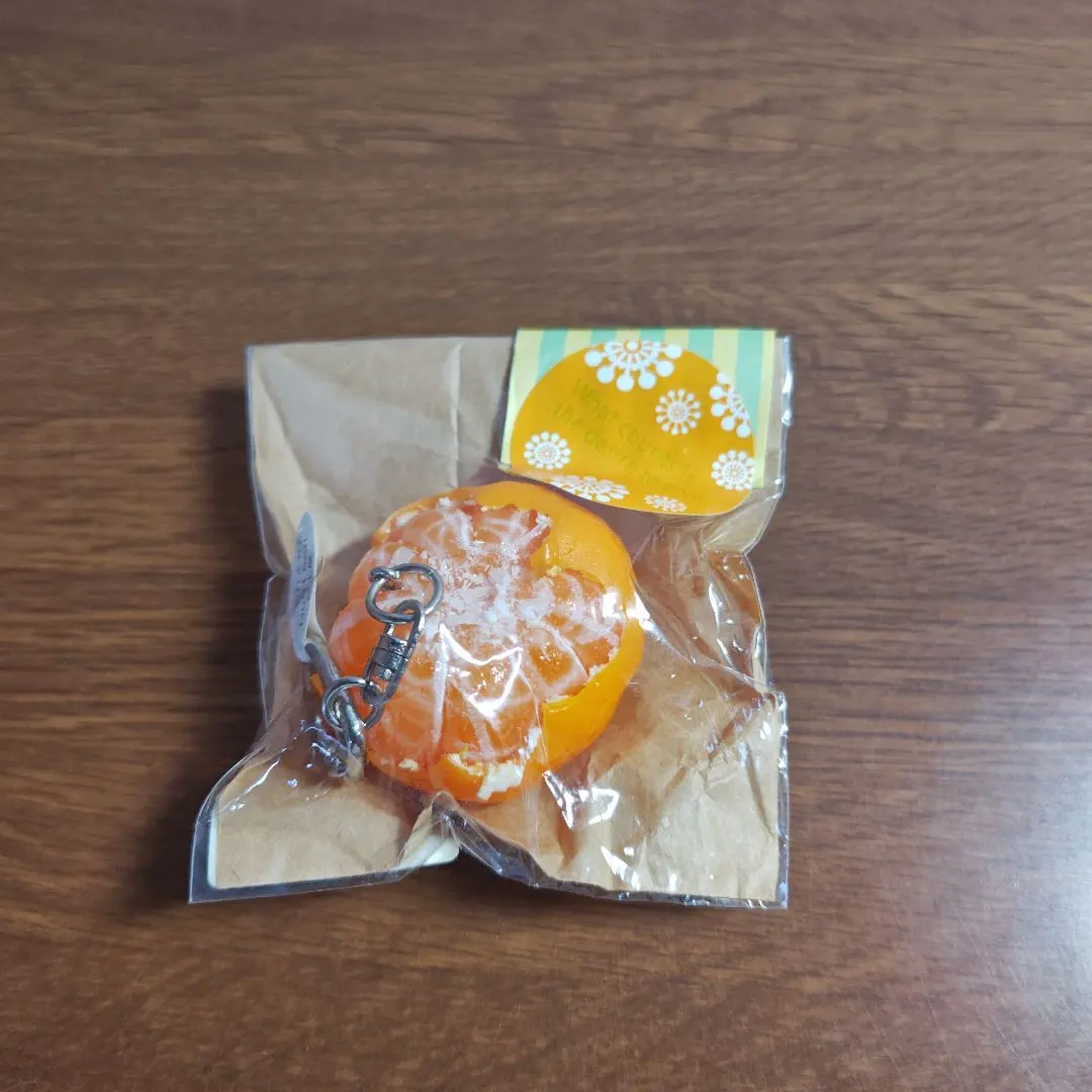 Thumbnail of Handmade-style mandarin orange keychain