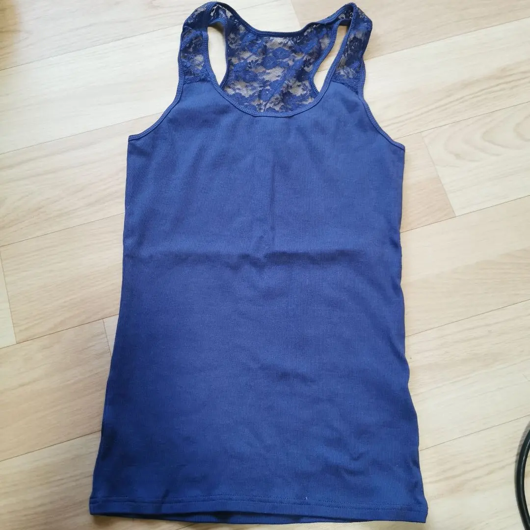 Thumbnail of UNIQLO Navy Lace Back Tank Top, M