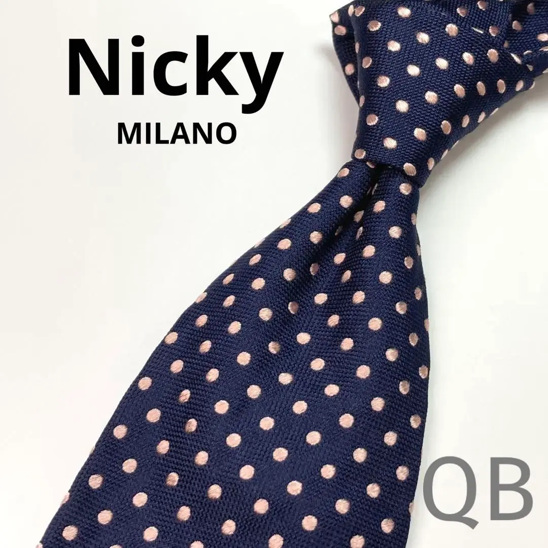 美品　nicky ネクタイ ネイビー 花柄 ドット　ハンドメイド 2025年最新】NICKY 柄・デザイン：ドット メンズ ネクタイの人気