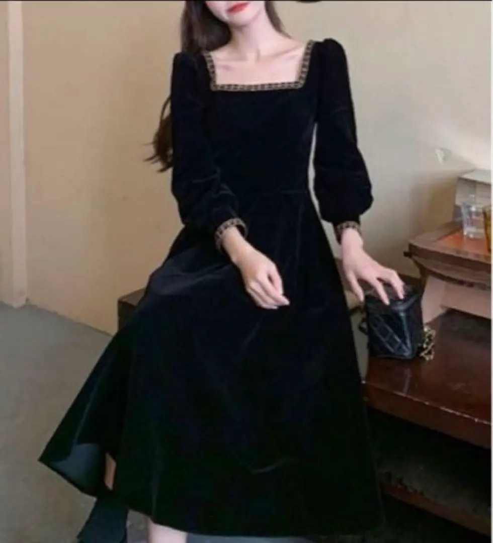 班斕 黑色 連衣裙 M 碼 的縮圖