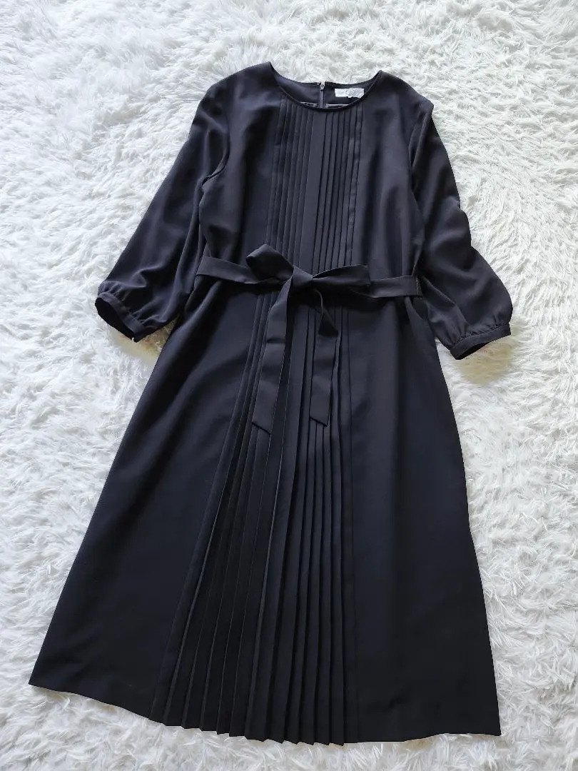 美品 J.PRESS NORDIS 2way喬其紗 前褶連衣裙 的縮圖