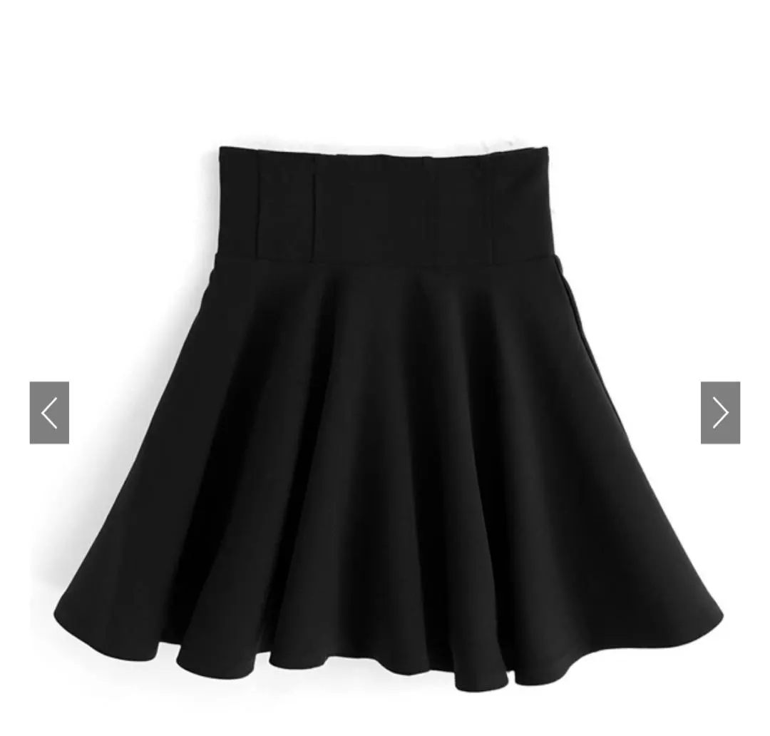 Thumbnail of GRL Corset-style flare mini skirt with lining and inner shorts