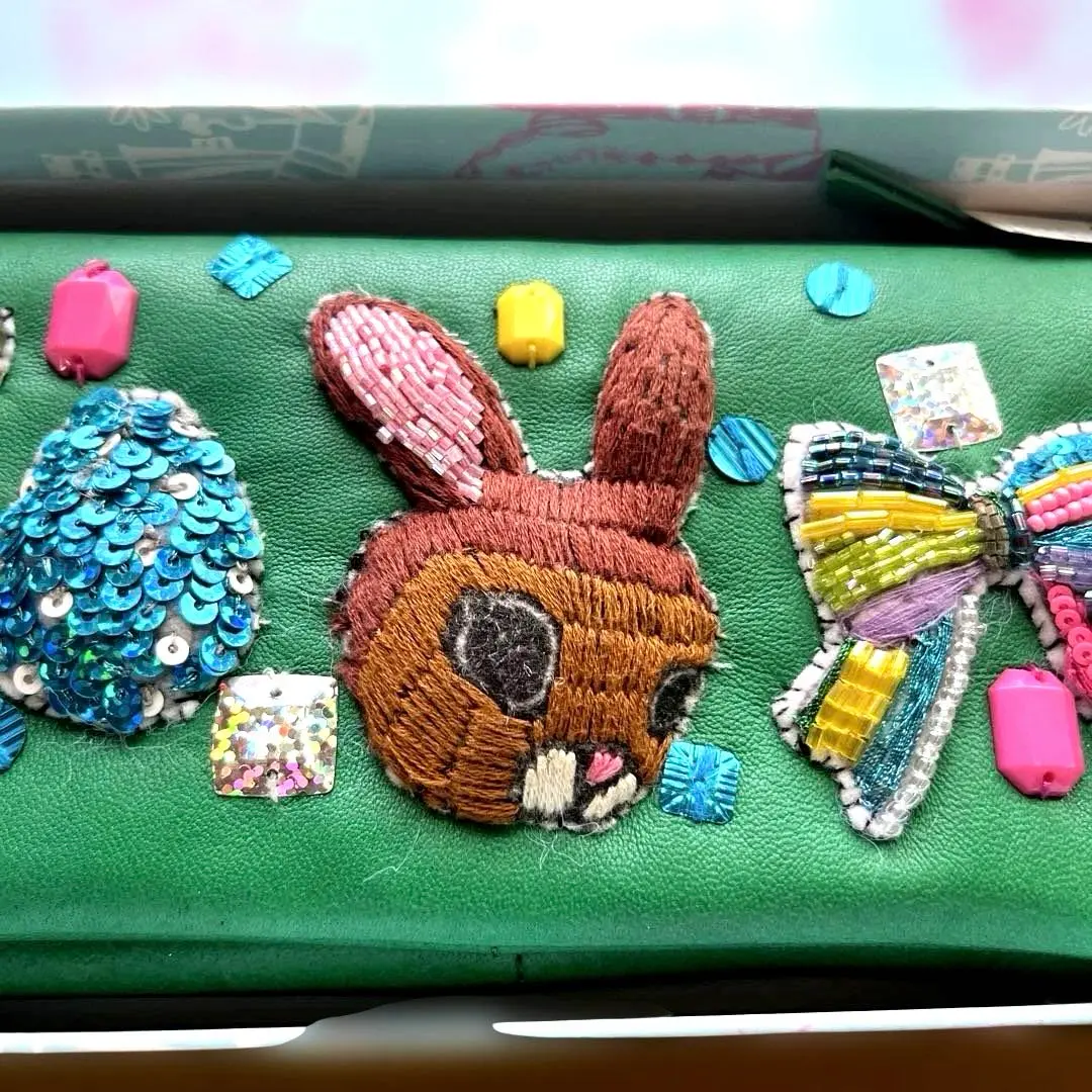 タマオワールド ミッキー ミニー ビーズ刺繍 長財布 - メルカリ