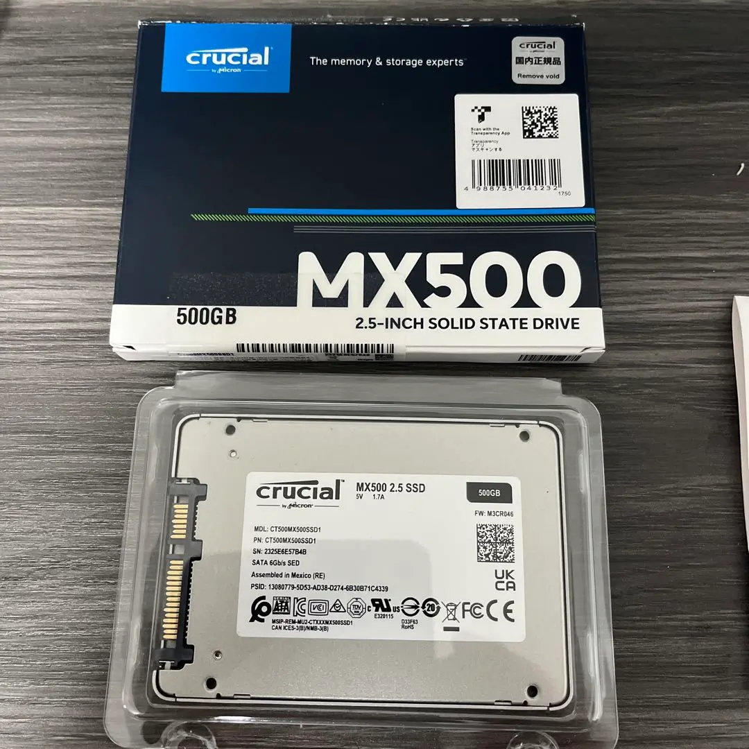 【新品未開封】crucial MX500 CT500MX500SSD1/JP Amazon.co.jp: Crucial(クルーシャル) SSD 500GB MX500 内蔵2.5