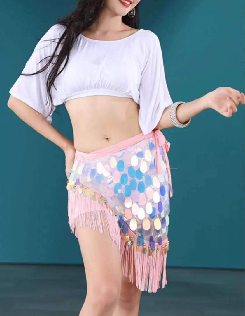 Thumbnail of Belly dance lesson wear mermaid skirt pink