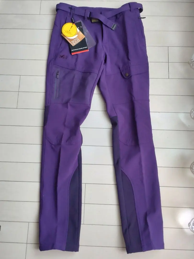 【全新未使用】MILLET 戶外長褲 登山 附拉鍊口袋 紫色 的縮圖