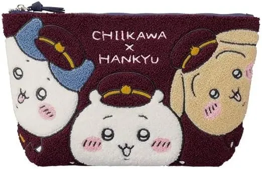 ちいかわ 阪急電車 サガラ刺繍ポーチ ポーチ ちいかわ 阪急電車なサガラ刺繍ポーチ | ちいかわマーケット