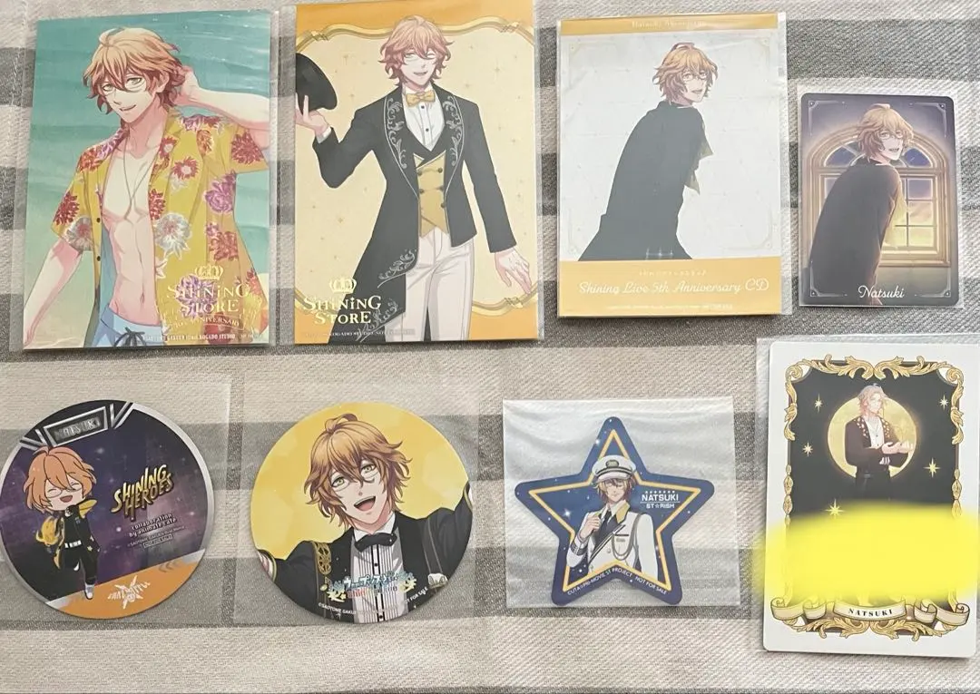 Thumbnail of Uta no Prince-sama Natsuki Shinomiya bonus items: Shining Store Oracle postcard, coaster, sticker