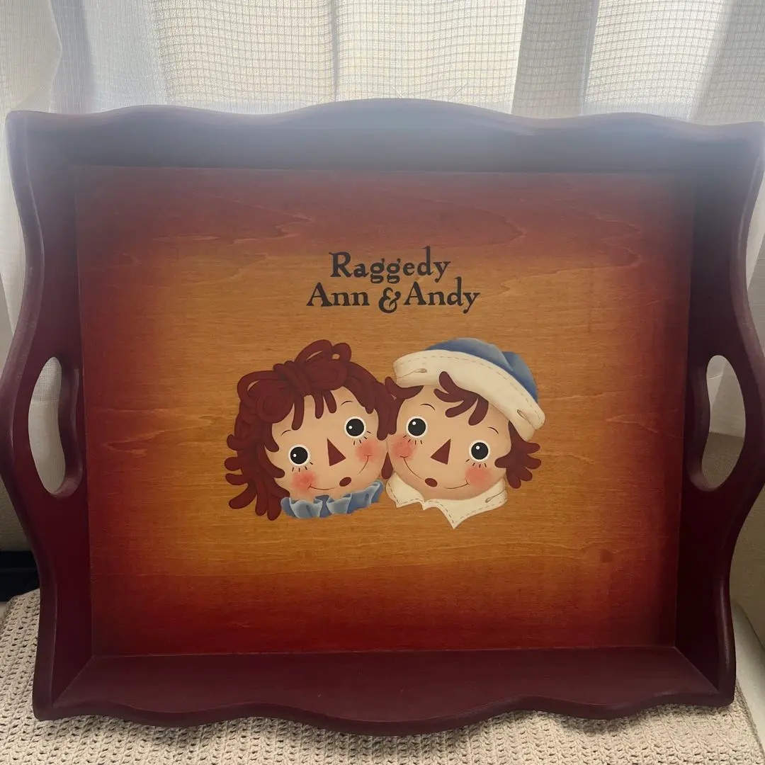 鄉村雜貨❤️ Raggedy Ann & Andy 木製托盤 的縮圖