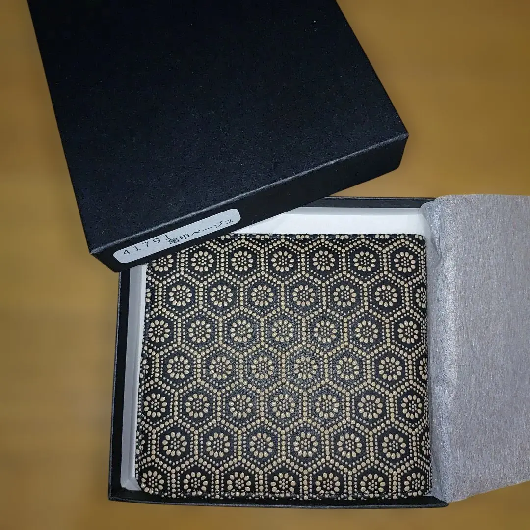 Thumbnail of Unused / Koto Inden Tortoise Shell Pattern Bi-fold Wallet, Beige