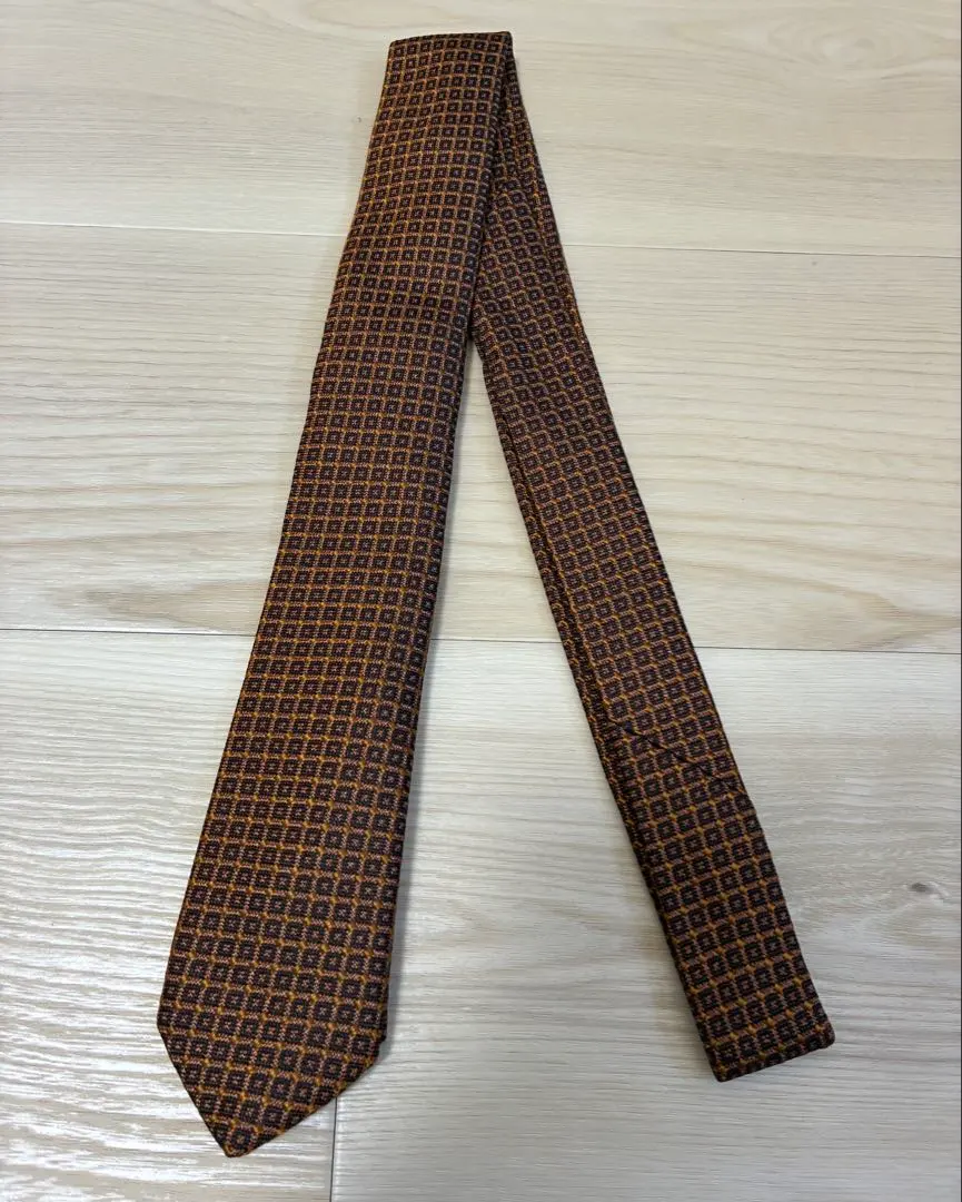 Thumbnail of Geometric Pattern Brown Tie