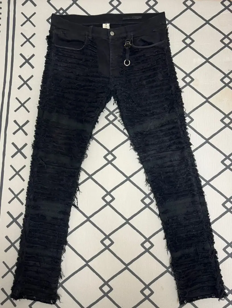 ALYX スキニー デニム 28 ブラック 1017 ALYX 9SM ダメージ スキニージーンズ | ブラック | FARFETCH JP