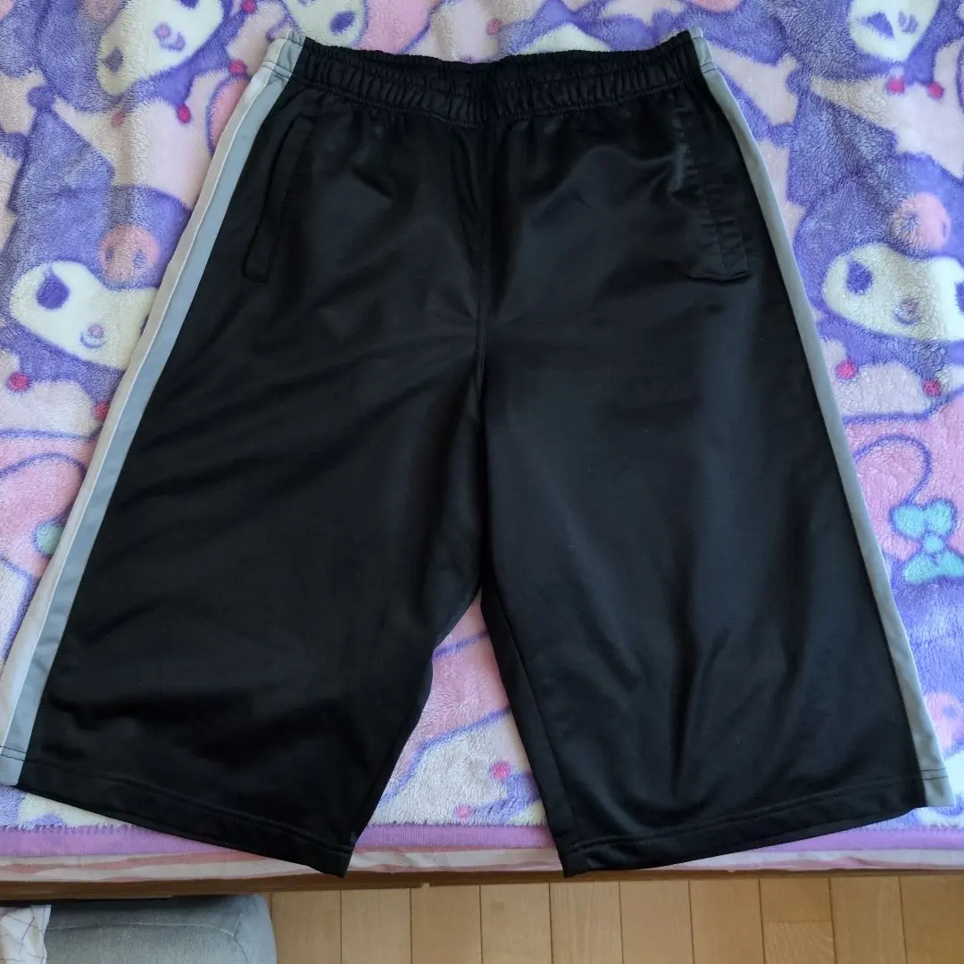 Thumbnail of Black shorts with side stripes