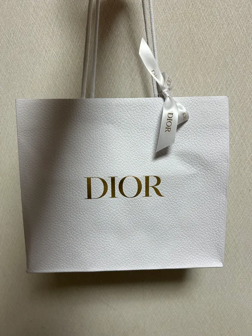Thumbnail of Dior White Shopper with Gold Logo