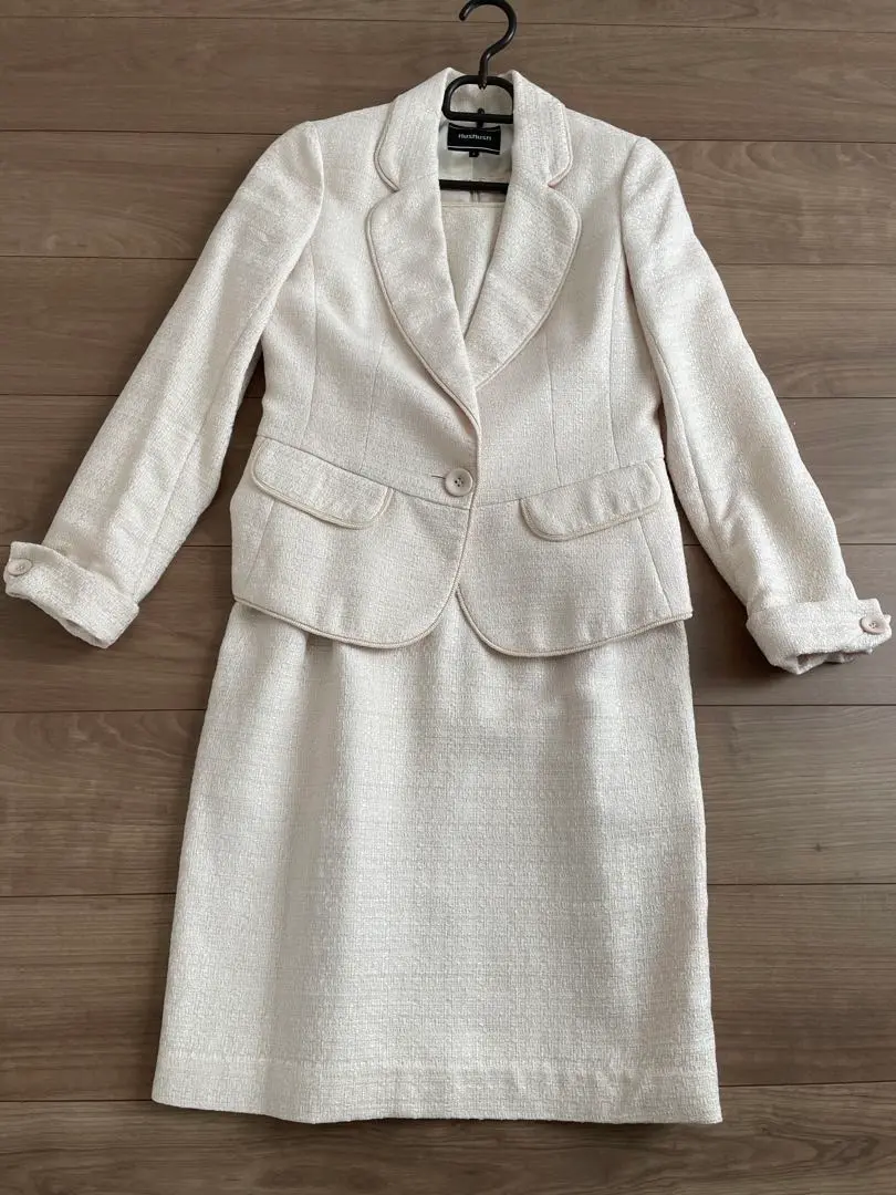 ハッシュアッシュ ノーカラー ジャケット アース スカート スーツ セット スーツ】BAHARIYE ノーカラー ジャケット / J.PRESS LADIES S