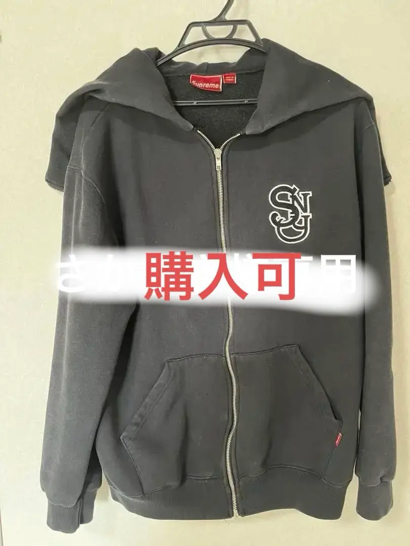 Supreme 黑色 連帽衫 的縮圖