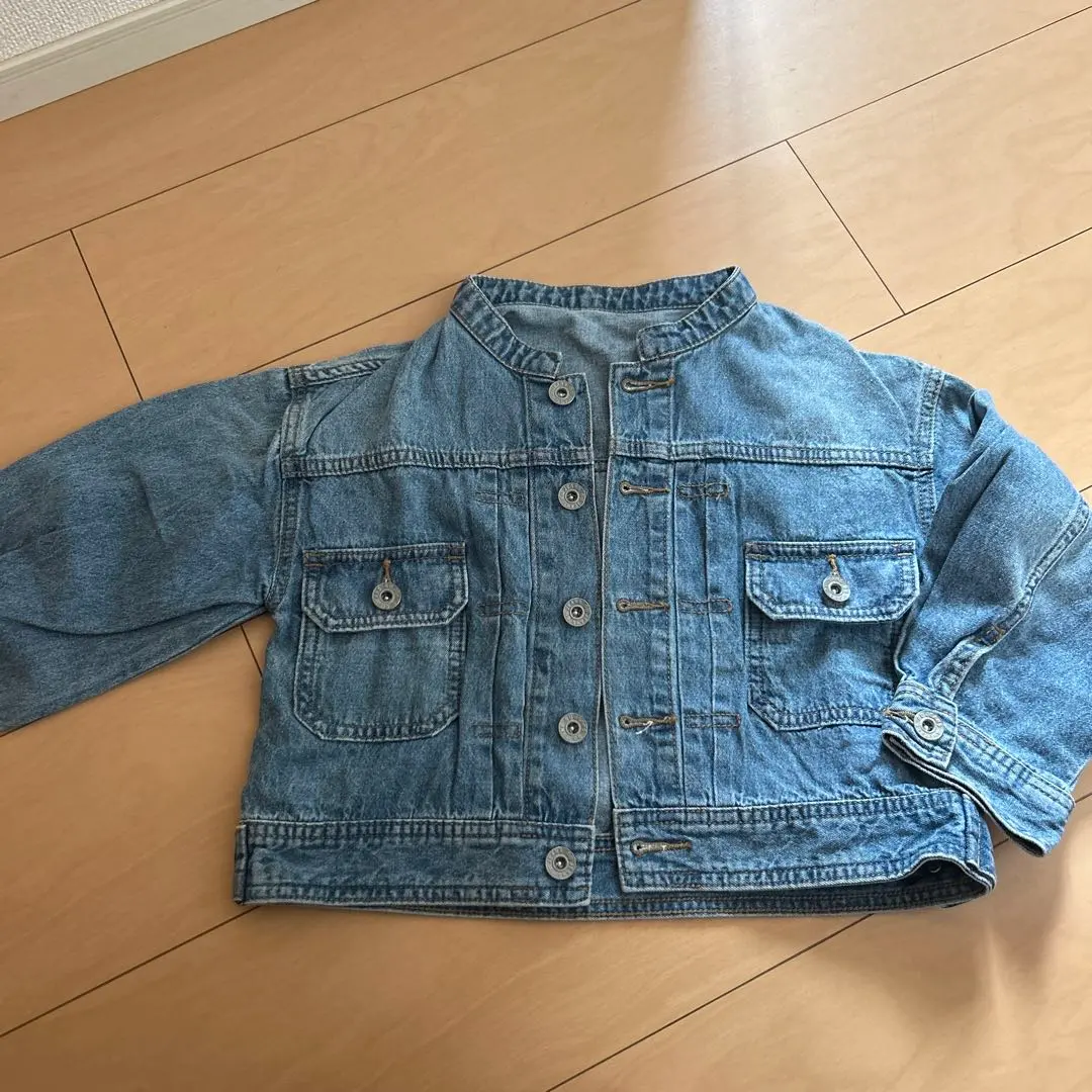 Thumbnail of GU Denim Jacket, Size 110, Girls