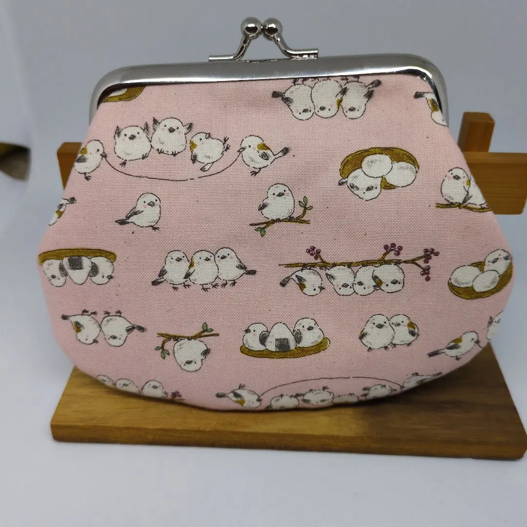 Thumbnail of Handmade Gashapon (Coin Purse) Shima Enaga (Long-tailed Tit) Pink