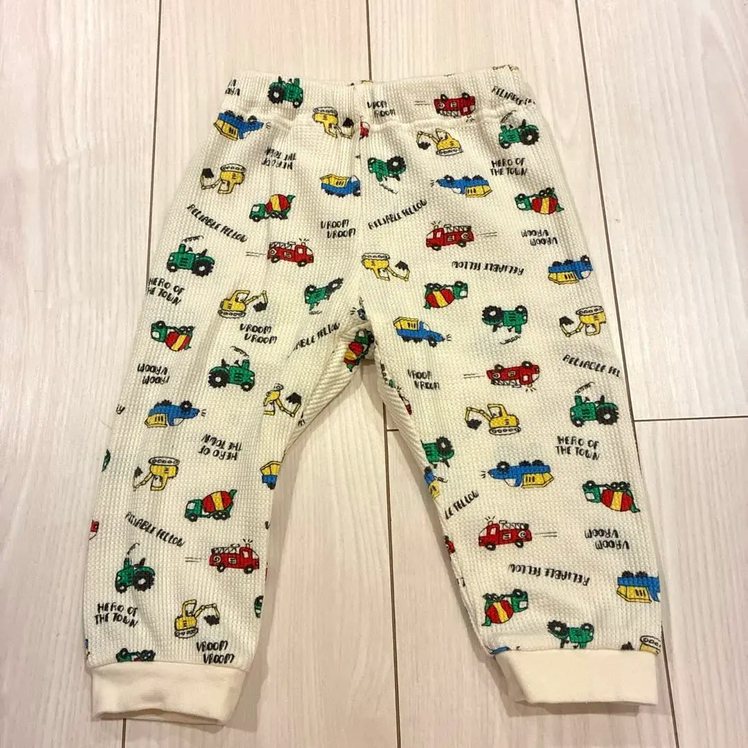 Thumbnail of Baby Pajamas Pants Lightweight Autumn Winter Construction Vehicles Excavator Ladder Truck