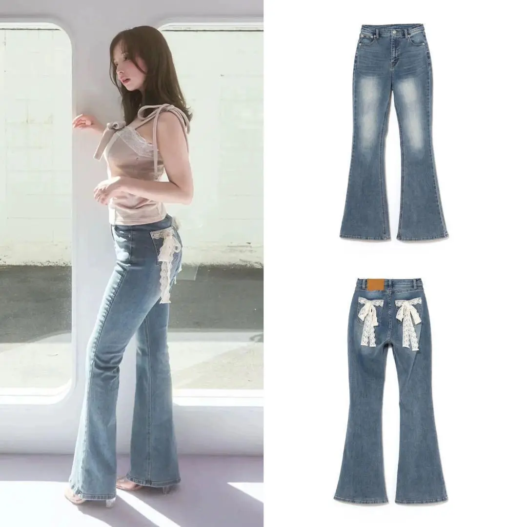 ANDMARY】Ribbon hip denim