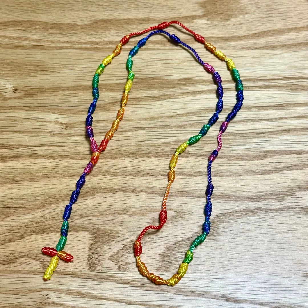 Thumbnail of Mexican Rosary Necklace Rainbow