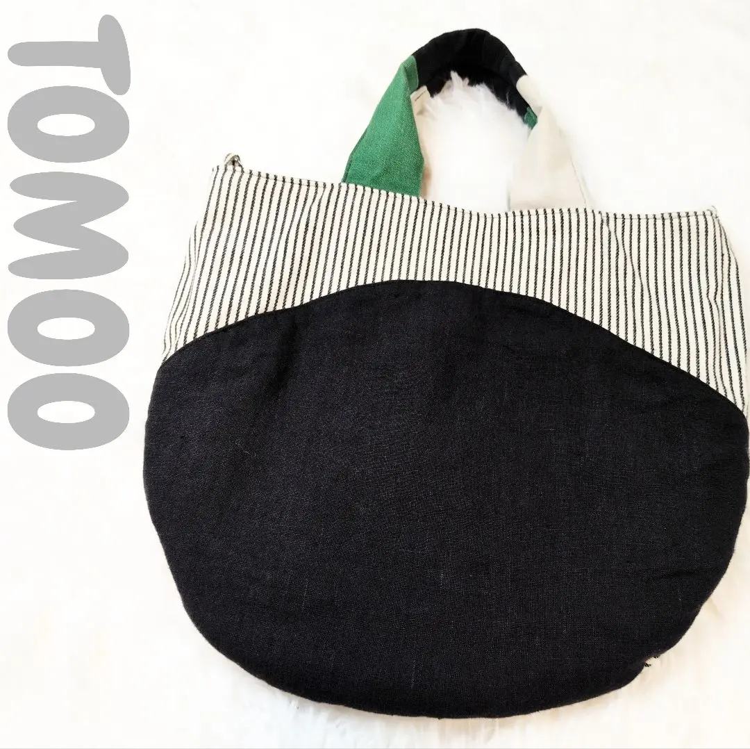 tomoo トモオ＊Big Dots big bag M＊コットンリネン tomoo トモオ＊Big Dots big bag M＊コットンリネン