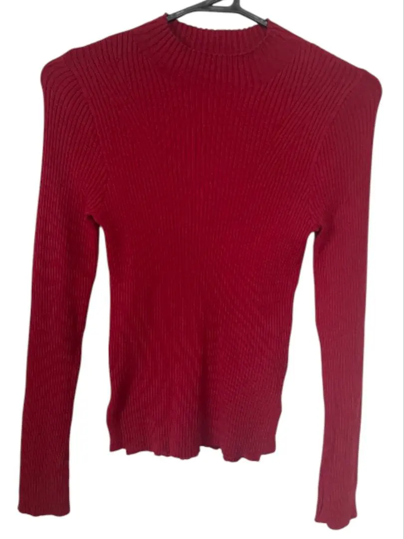 Thumbnail of 【VIS / Vis】Rib-Knit Long Sleeve Sweater Red Size F