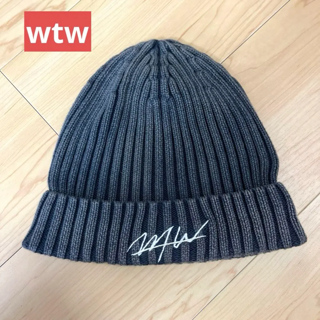 ピグメントコットンニットキャップ　WTW ニット帽　ブラック　山田涼介 WTW ピグメントコットンニットキャップ ニット帽 ビーニー 山田