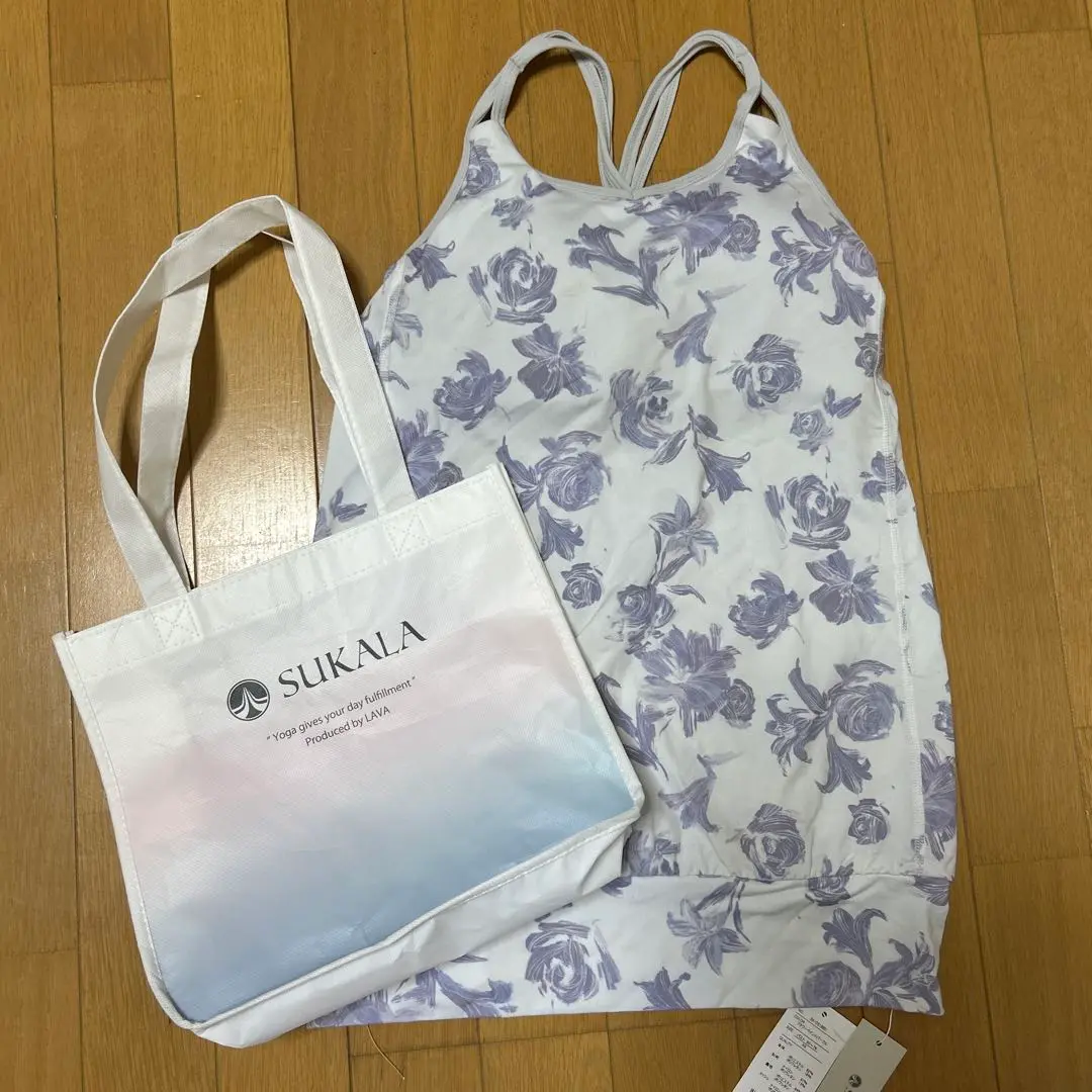 SUKALA リーフバイカラータンクトップ S SUKALA】リーフバイカラータンクトップ(Sサイズ スモークピンク