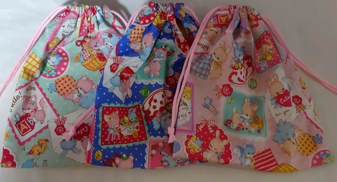 Thumbnail of ★Special Price [Handmade] Cup Bags 3 pieces / 18*20 cm / Honey