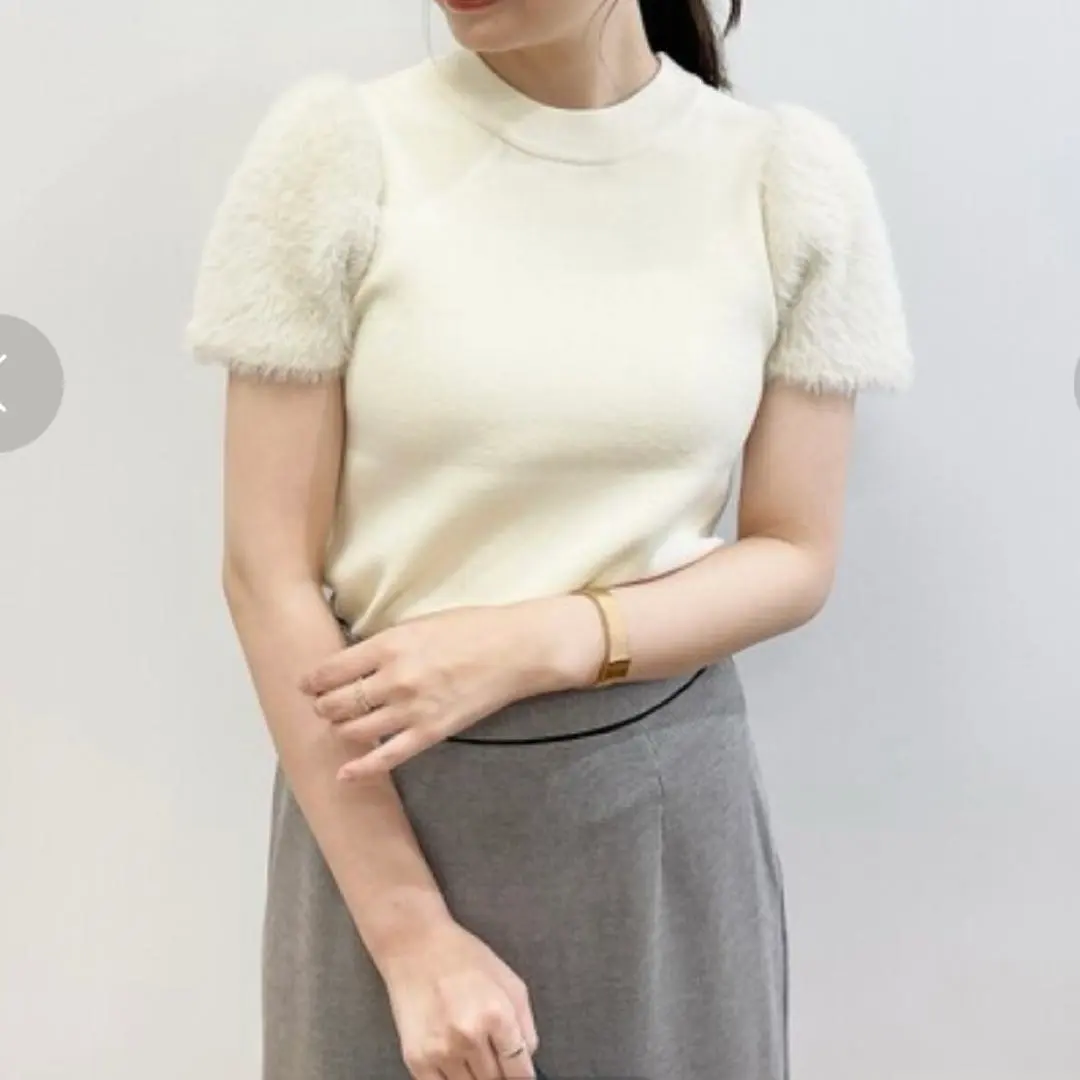 Thumbnail of index Brand New Faux Fur Sleeve Knit