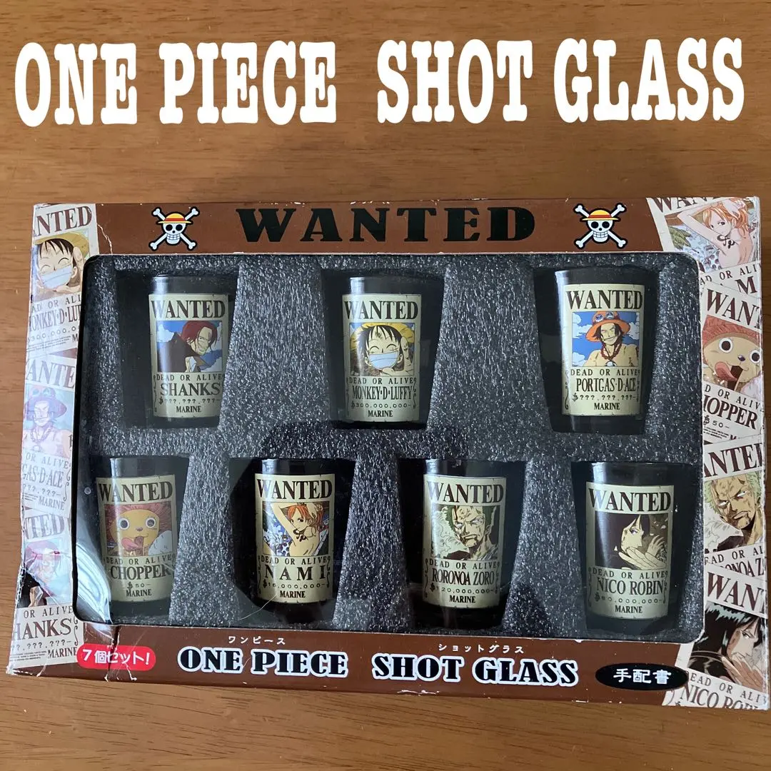 ワンピース　手配書ポスター　パズル　ショットグラス ONE PIECE - ワンピースショットグラス〈手配書〉の通販 by こる