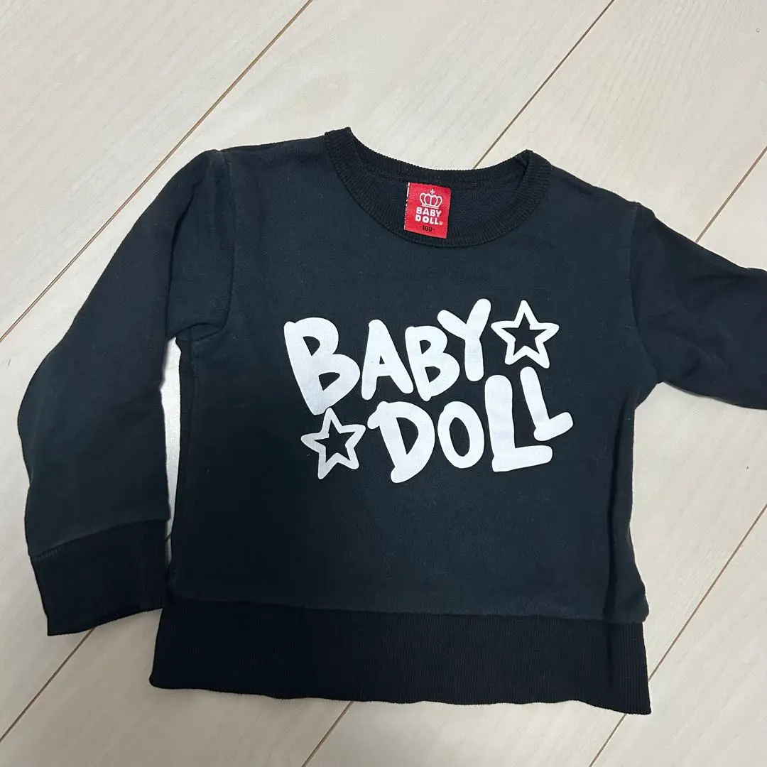Thumbnail of BABY DOLL Black Sweatshirt 100cm