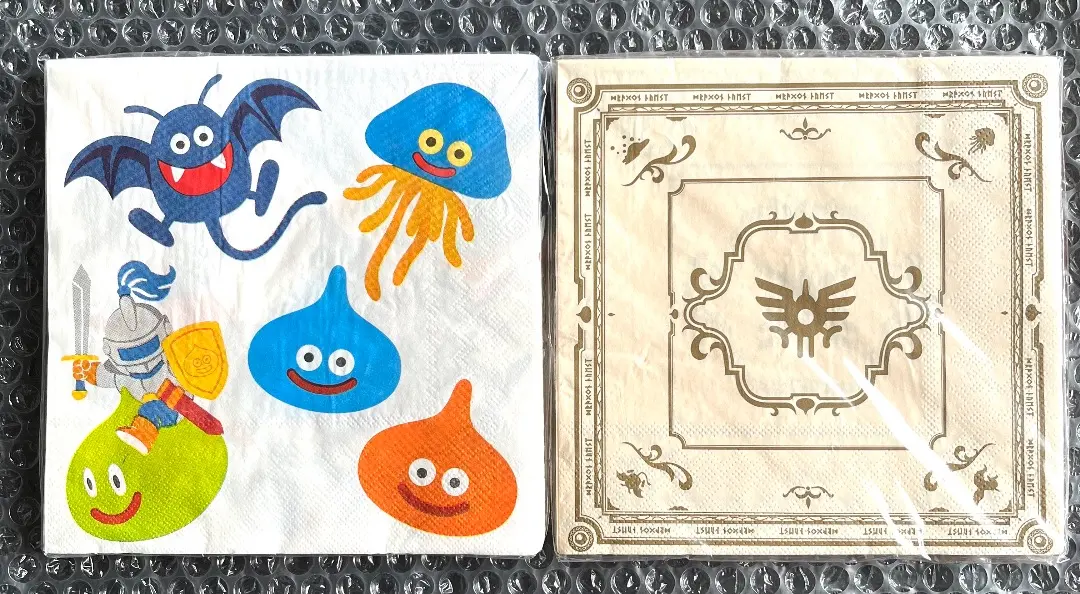 Thumbnail of Dragon Quest Paper Napkins - Set of 2. Dragon Quest. Fuku-biki Lottery. Unopened.