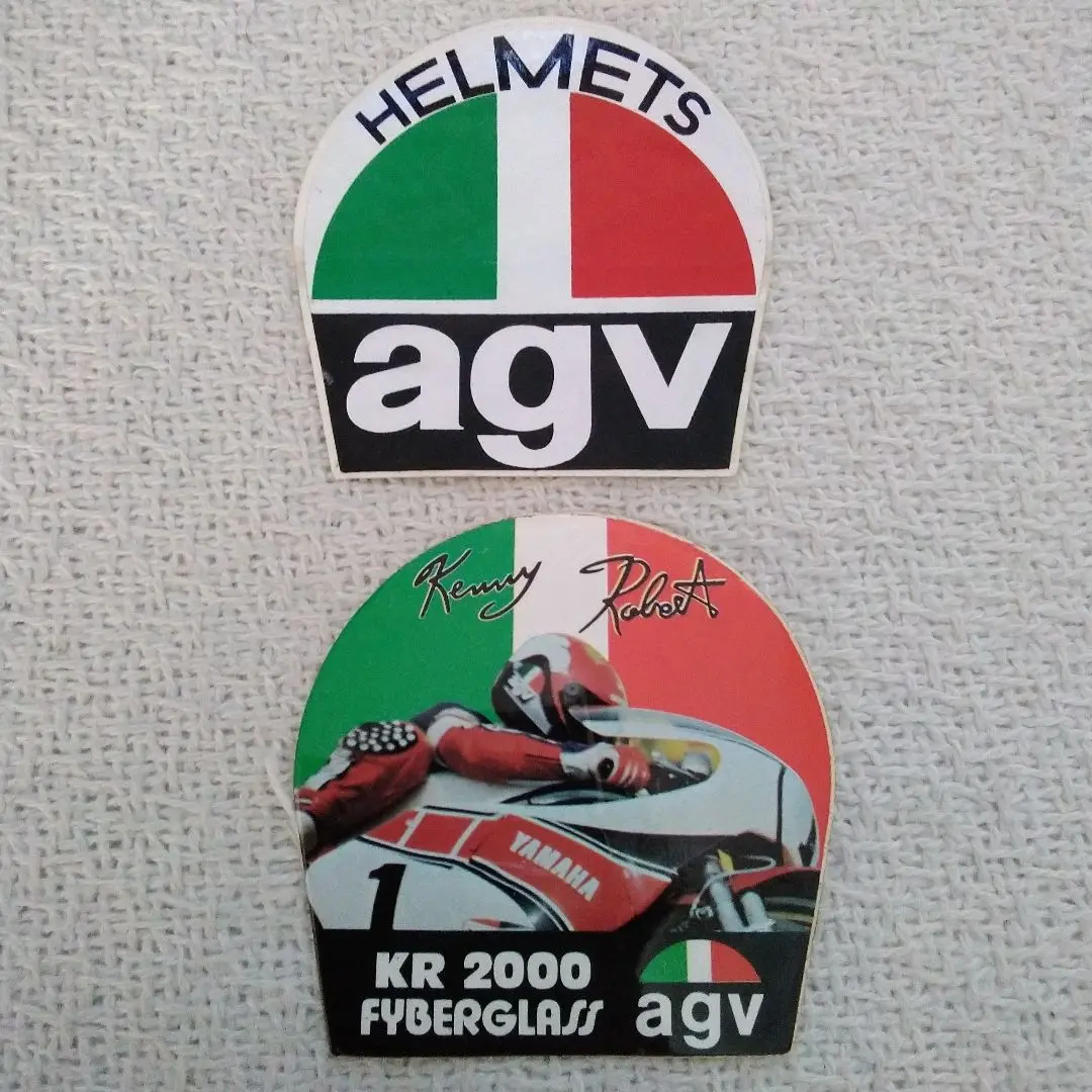 ⭐︎AGV KR2000 ケニーロバーツ　ビンテージ　ヘルメット⭐︎ Bibian 比比昂 - 超cool！ カワサキ AGVヘルメット KR2000