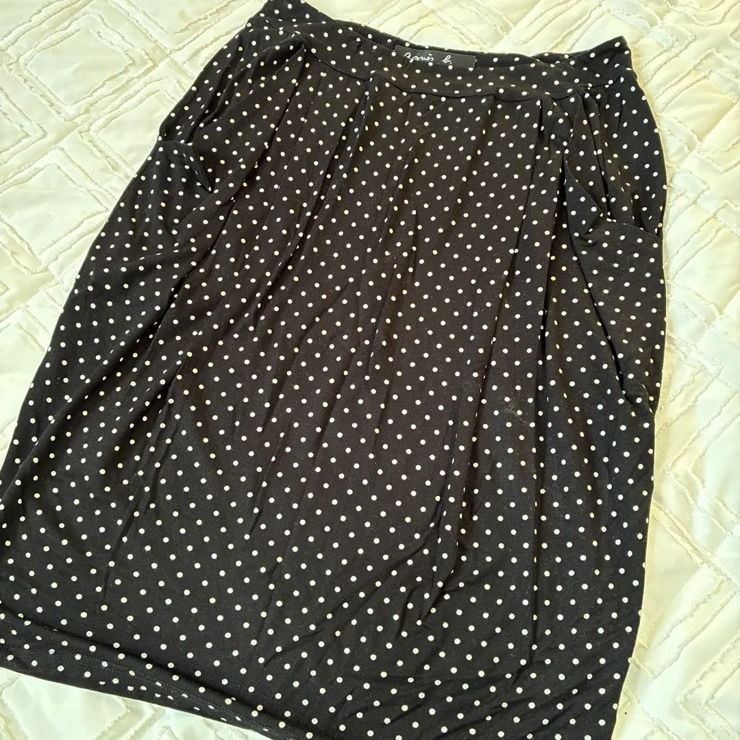 Thumbnail of Agnès b. dot tight skirt, black