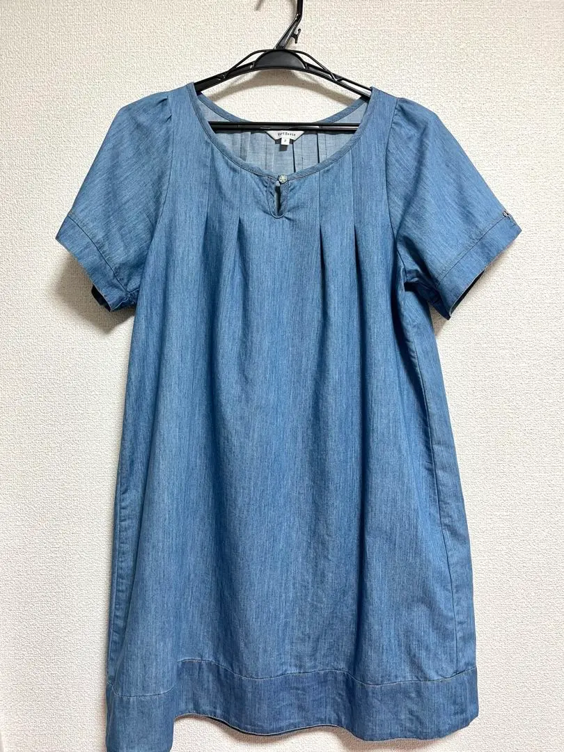 Vert Dense 短袖牛仔連衣裙 的縮圖