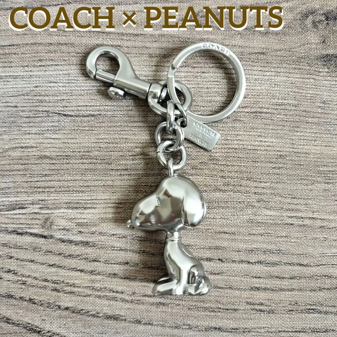 かよ✨コーチ スヌーピー チャーム キーホルダー COACH コーチ キーホルダー スヌーピー ピーナッツ コラボ